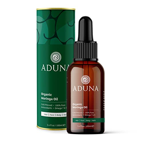 Aduna Organic Moringa Oil | 100% Natural Cold-Pressed for Skin, Hair & Nails | Multi-Purpose Moisturizing...