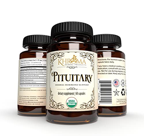 Organic Pituitary Blend – 60 Vegan Capsules in a Glass Bottle – for Maximum Pituitary Support...